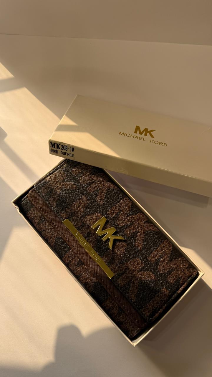Brown MK Long Wallet