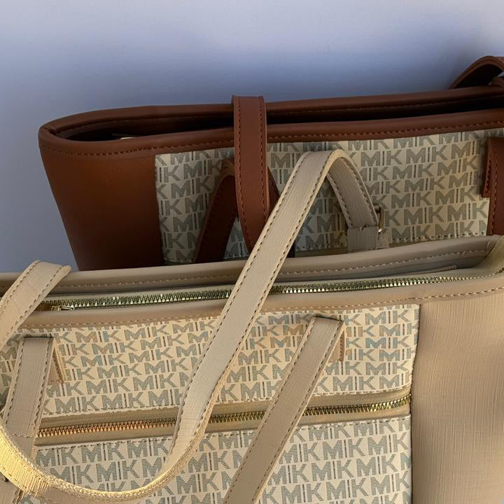 MK Tote Bag-Brown