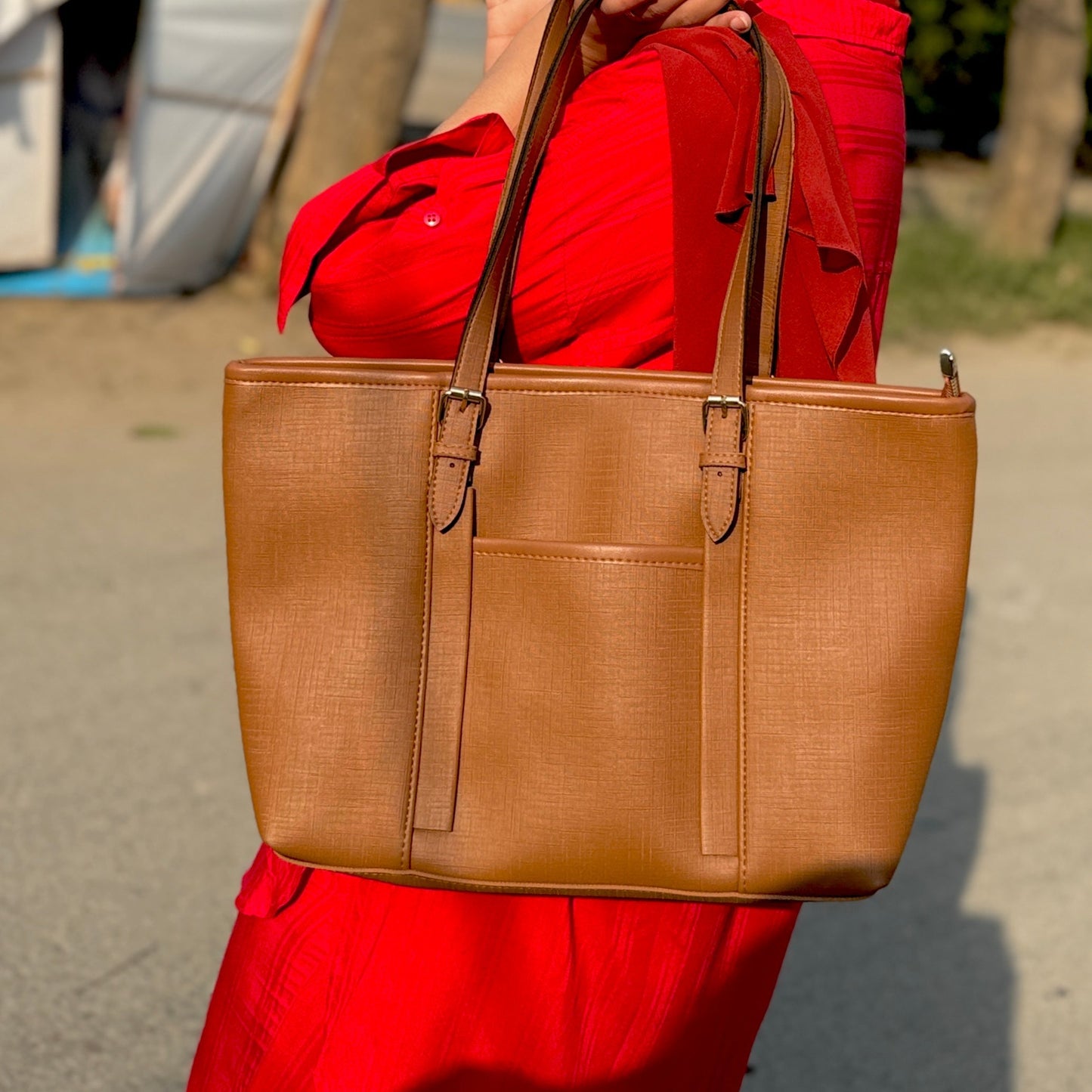 Tan Tote Bag