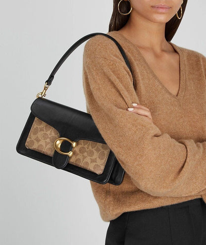 Coach Shoulder Bag - Black & Tan