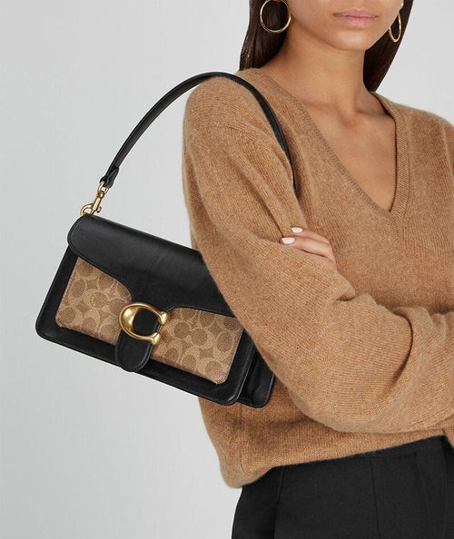 Coach Shoulder Bag - Black & Tan