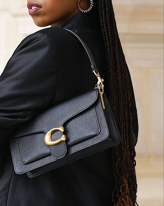 Coach Shoulder Bag with Gold Hardware