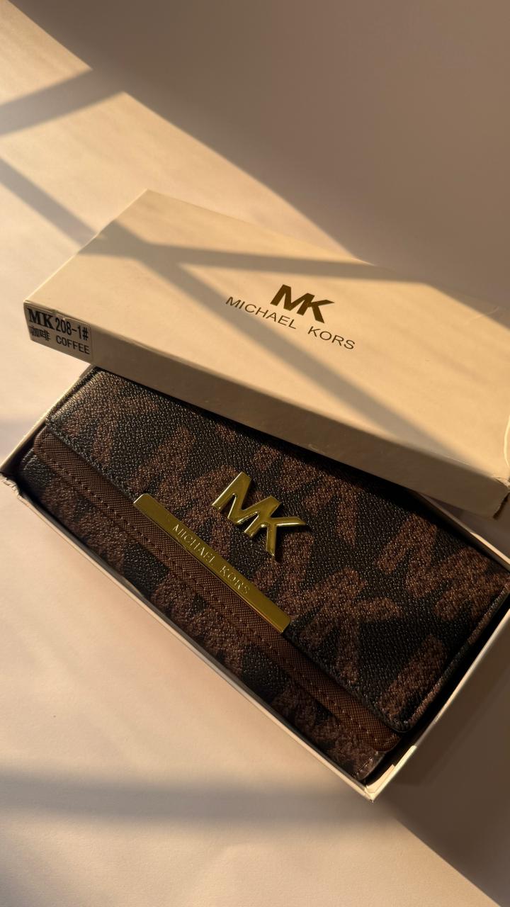 Brown MK Long Wallet